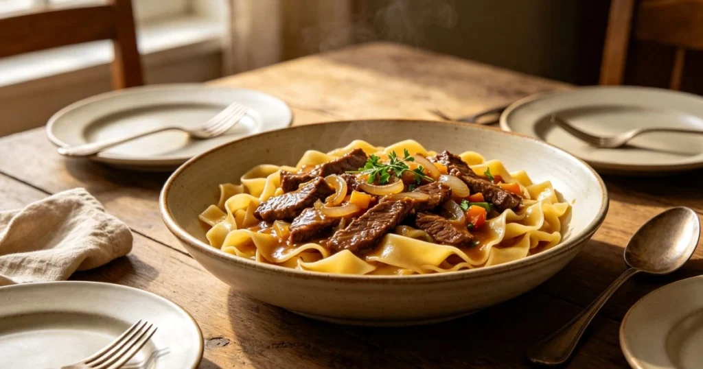 Beef and Egg Noodles