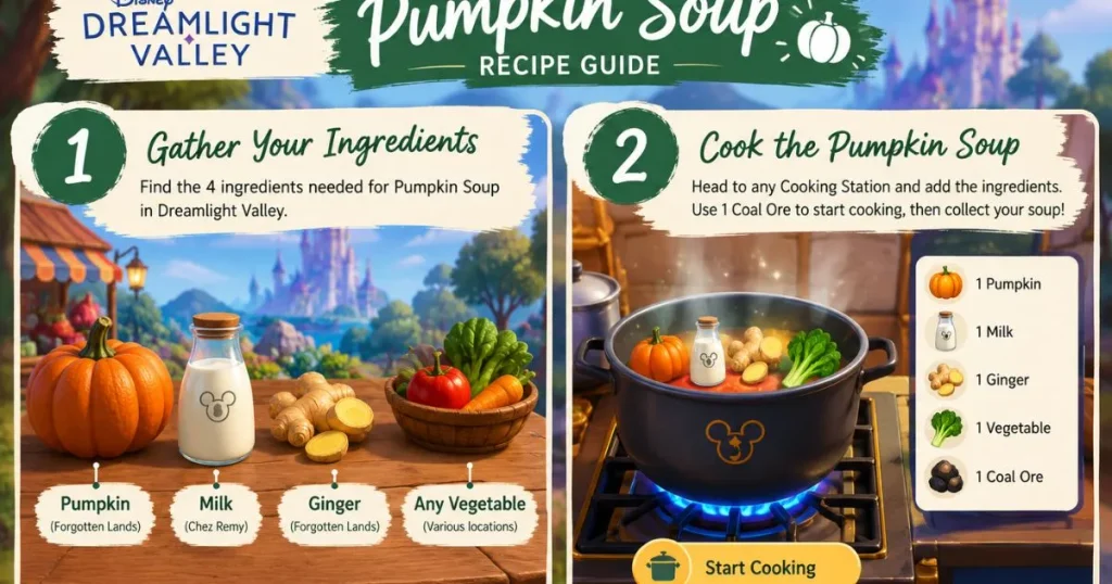 Pumpkin Soup Dreamlight Valley: Easy Full Recipe Guide 3 Pumpkin Soup Dreamlight Valley